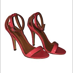 X2B Heeled Sandals in Coral